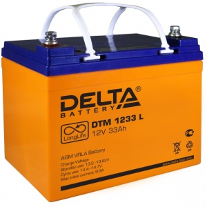  ()  Delta DTM L 1233 L 12V 33Ah 195x130x168 10,5